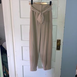 NWOT Express Ankle High Rise Pants Tan Size 4R